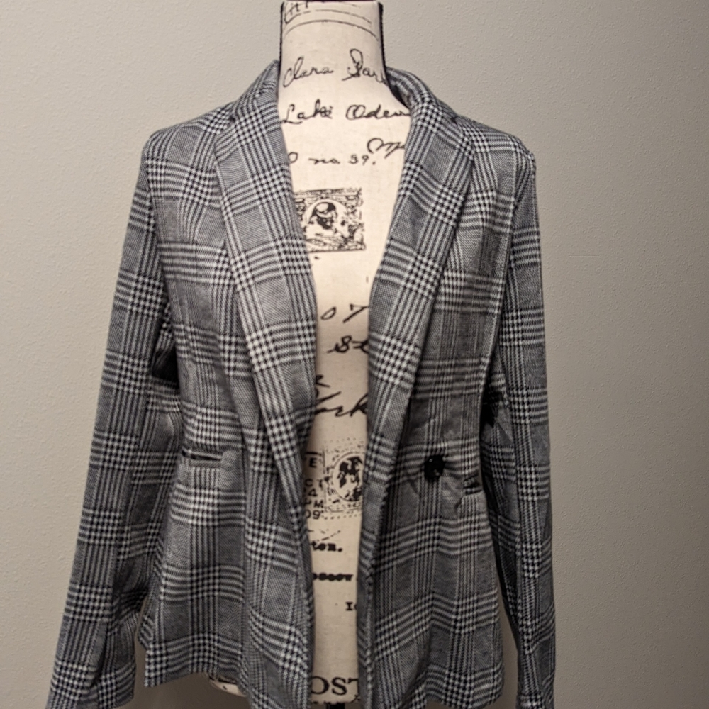 Love Tree Closet Staple Houndstooth Blazer Jacket Size medium